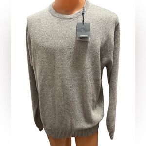 NEW Dan John Mens Beige Szv XXL Crew Neck Sweater Outdoors Made in Italy Preppy